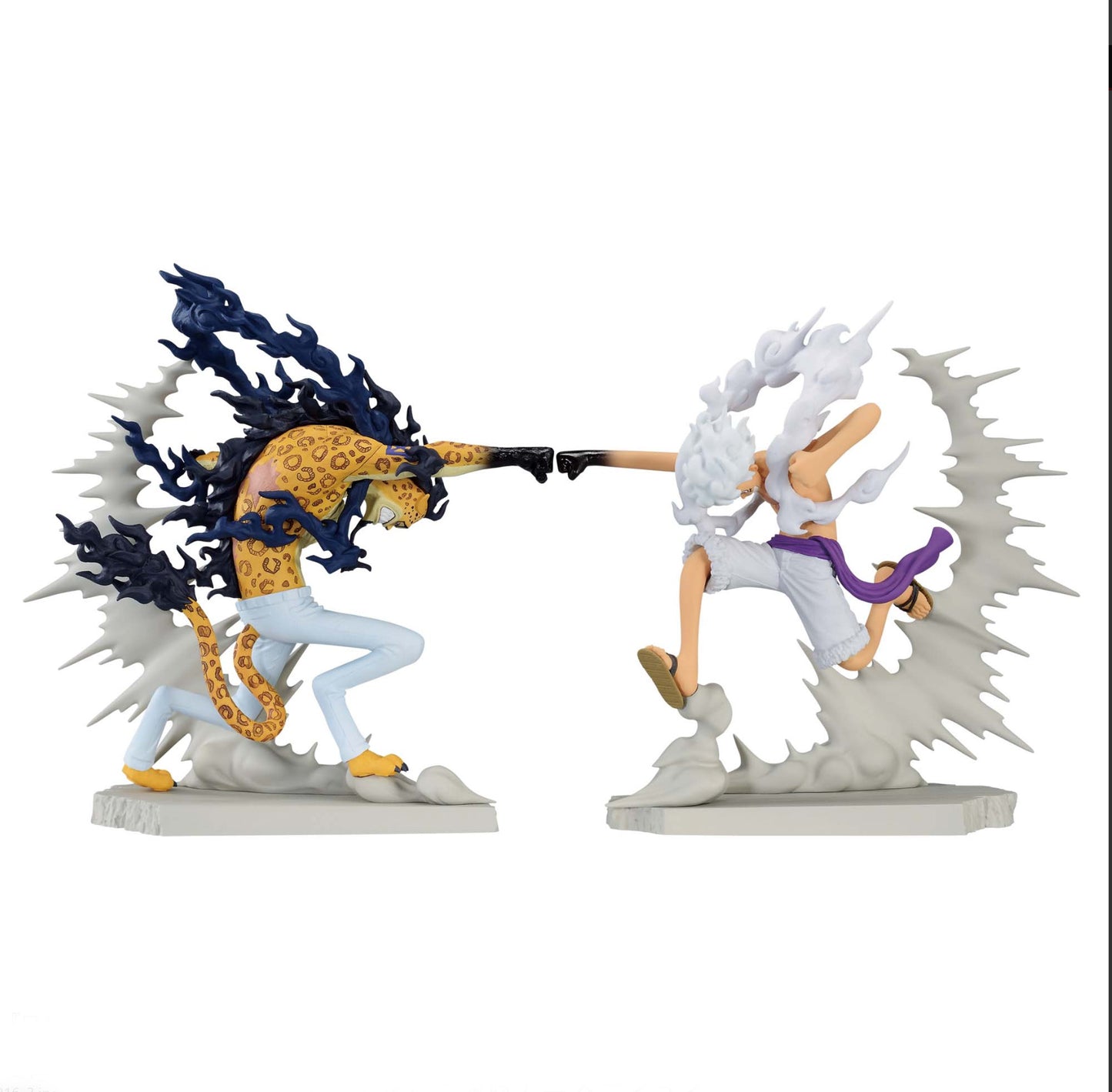 One Piece figure Monkey D Luffy Rob Lucci Zekkei Japan Anime Manga  Set of 2 new