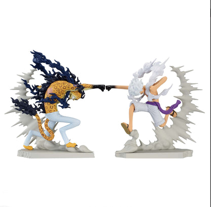 One Piece figure Monkey D Luffy Rob Lucci Zekkei Japan Anime Manga  Set of 2 new