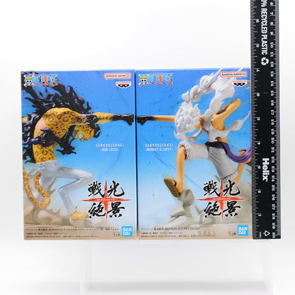 One Piece figure Monkey D Luffy Rob Lucci Zekkei Japan Anime Manga  Set of 2 new