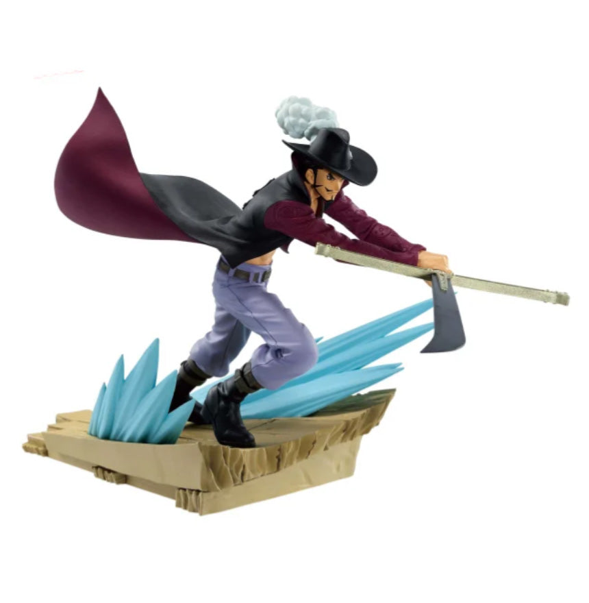 One Piece Figure Roronoa Zoro Dracule Mihawk Set of 2 Senkou Zekkei Banpresto