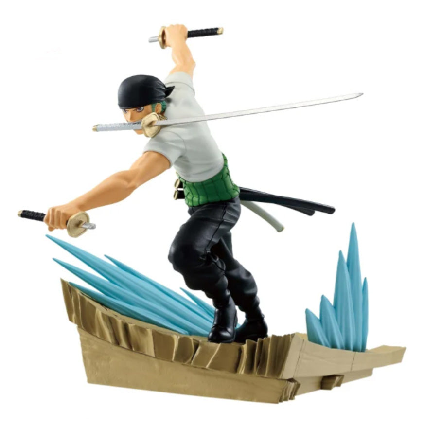 One Piece Figure Roronoa Zoro Dracule Mihawk Set of 2 Senkou Zekkei Banpresto