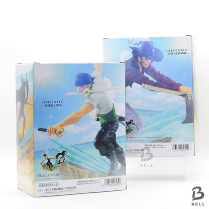One Piece Figure Roronoa Zoro Dracule Mihawk Set of 2 Senkou Zekkei Banpresto