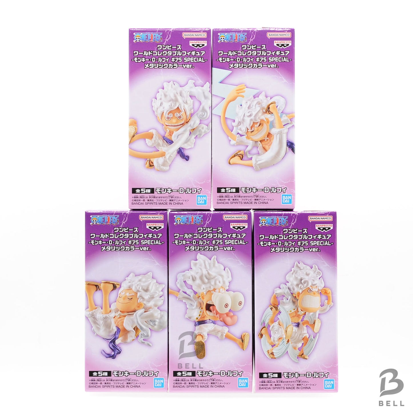 One Piece World Collectable Figure Gear 5 Special Metallic Color ver Set 5 WCF