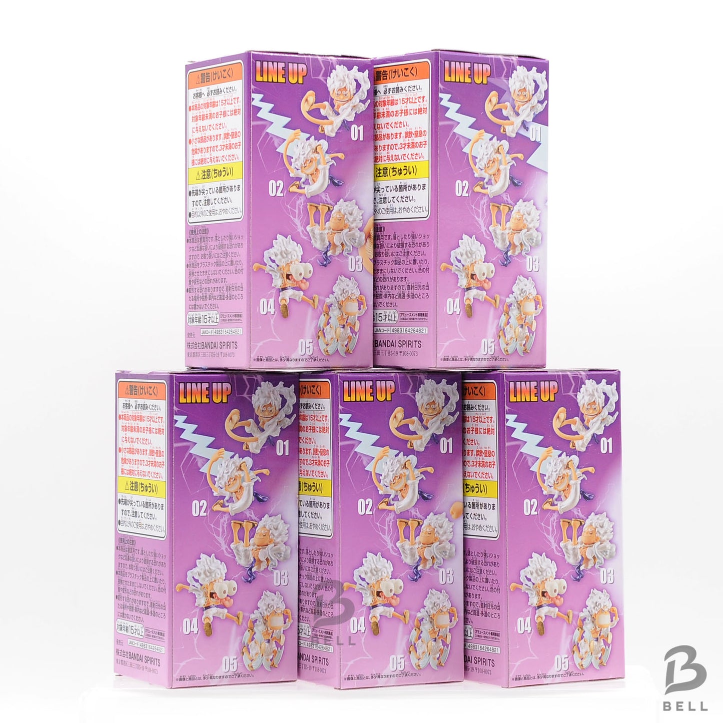 One Piece World Collectable Figure Gear 5 Special Metallic Color ver Set 5 WCF