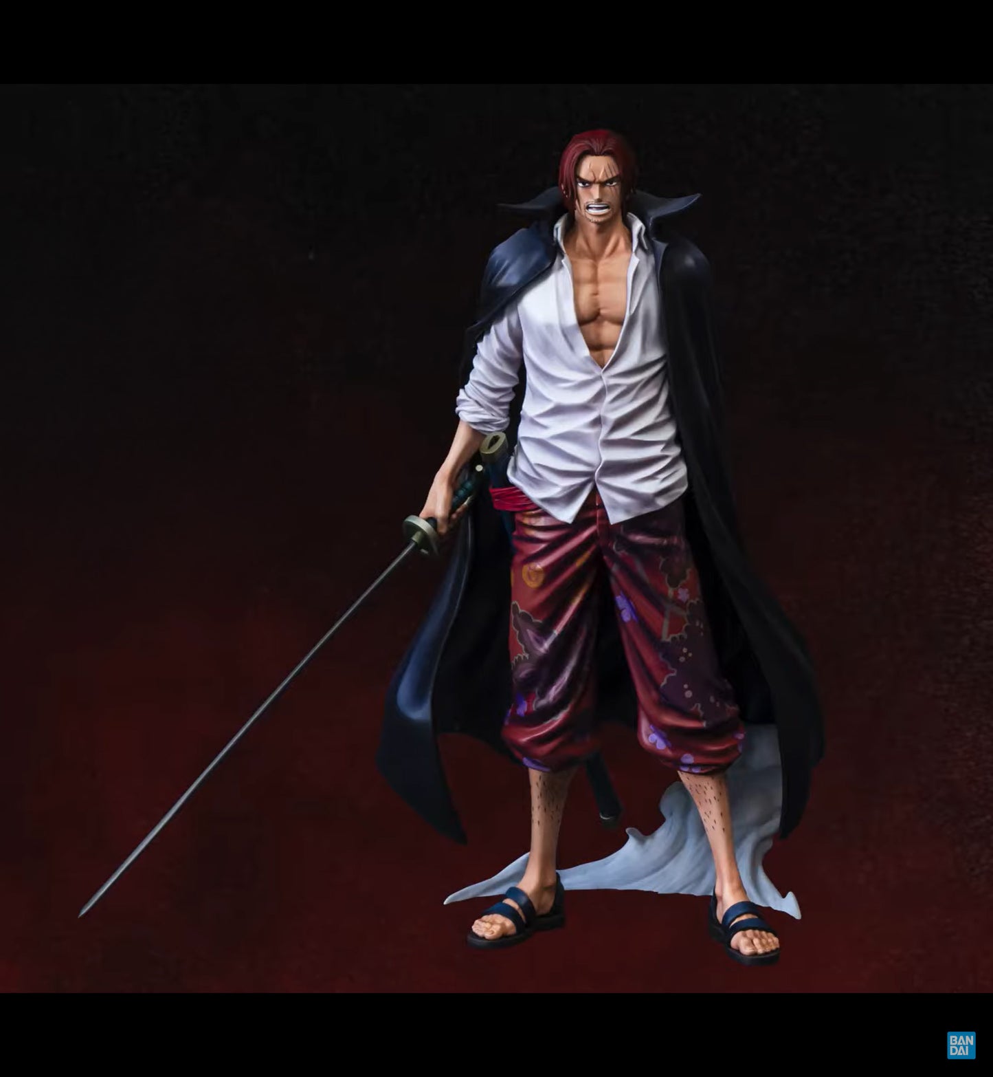One Piece Banpre kuji Premium Shanks Brush Color ver A Prize Rare Figure 11.8in