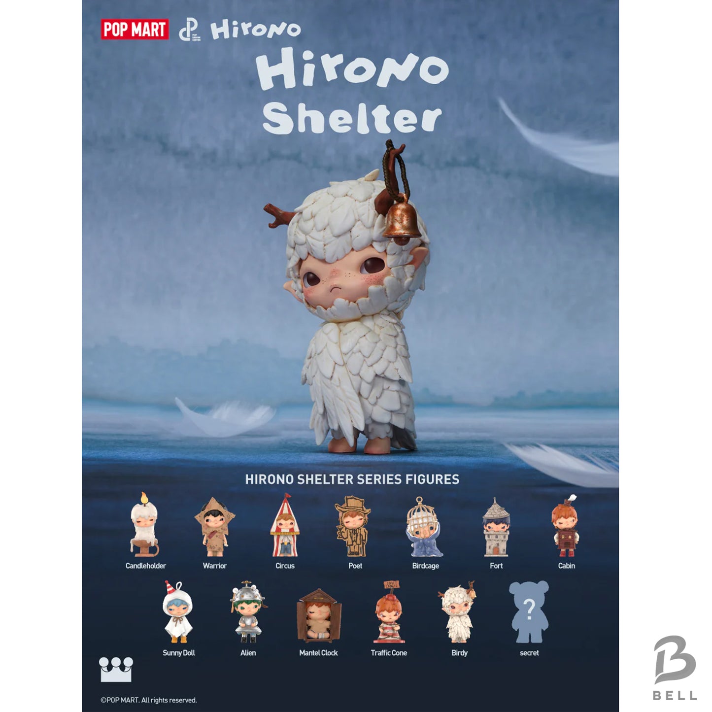 POP MART Hirono Shelter Series Figures, 12PCs HIRONO Blind Box Figures New rare