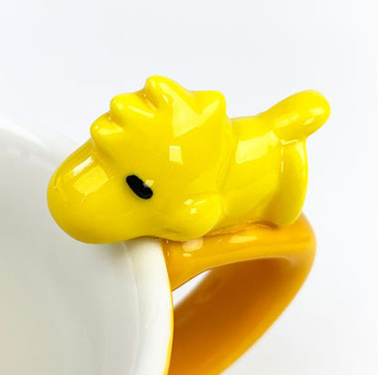 PEANUTS Woodstock Mug with figure Yellow  New Sealed coffee mug Made of pottery