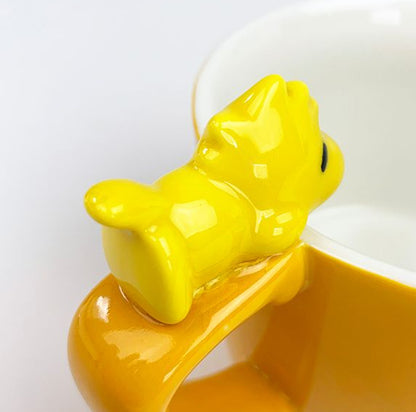 PEANUTS Woodstock Mug with figure Yellow  New Sealed coffee mug Made of pottery