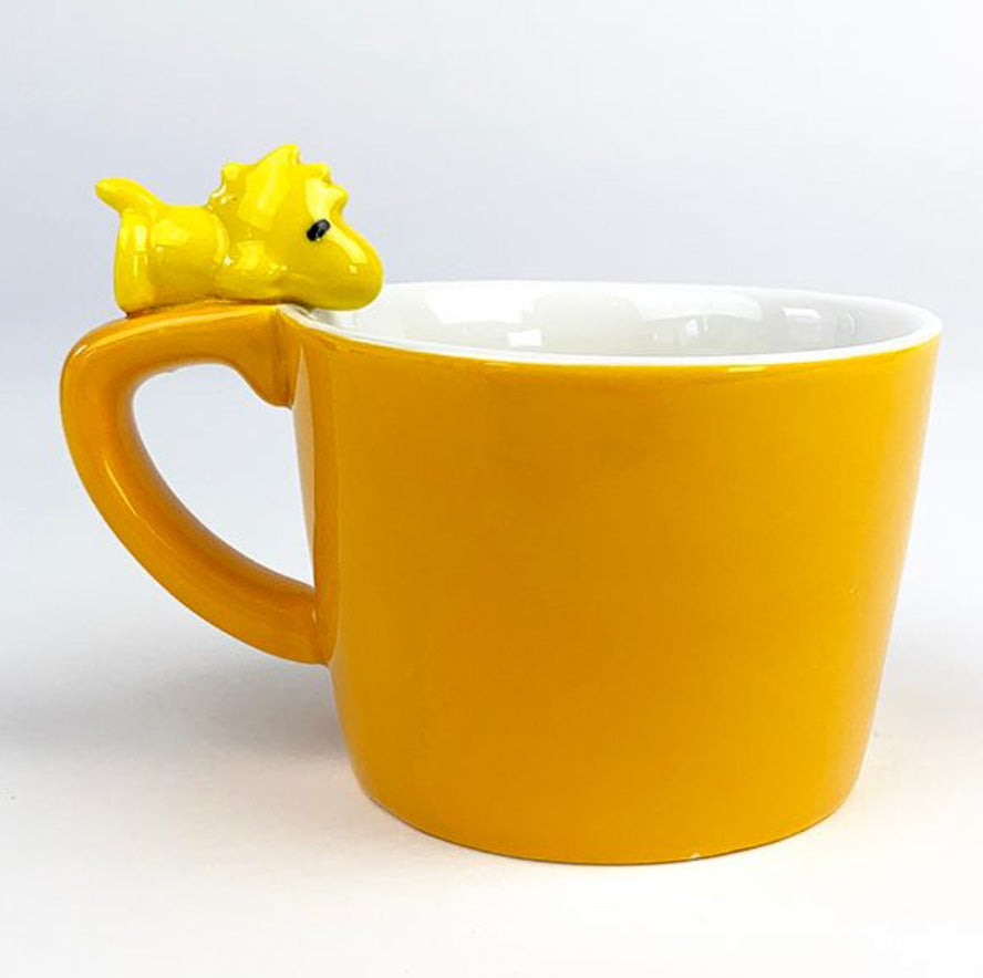 PEANUTS Woodstock Mug with figure Yellow  New Sealed coffee mug Made of pottery