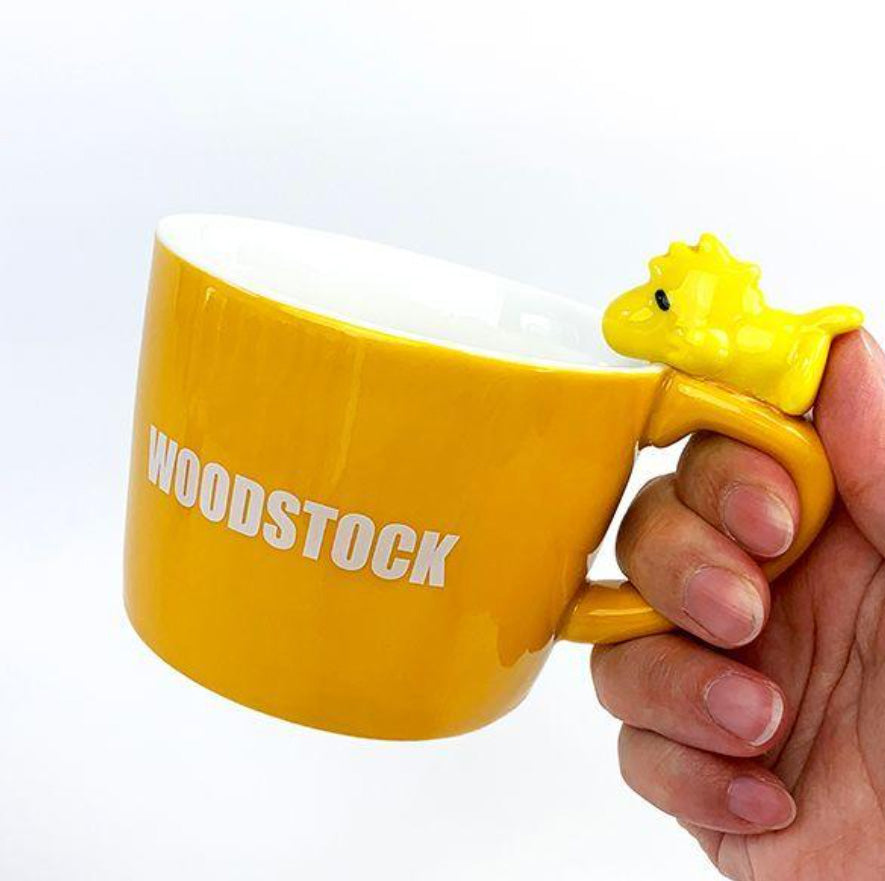 PEANUTS Woodstock Mug with figure Yellow  New Sealed coffee mug Made of pottery