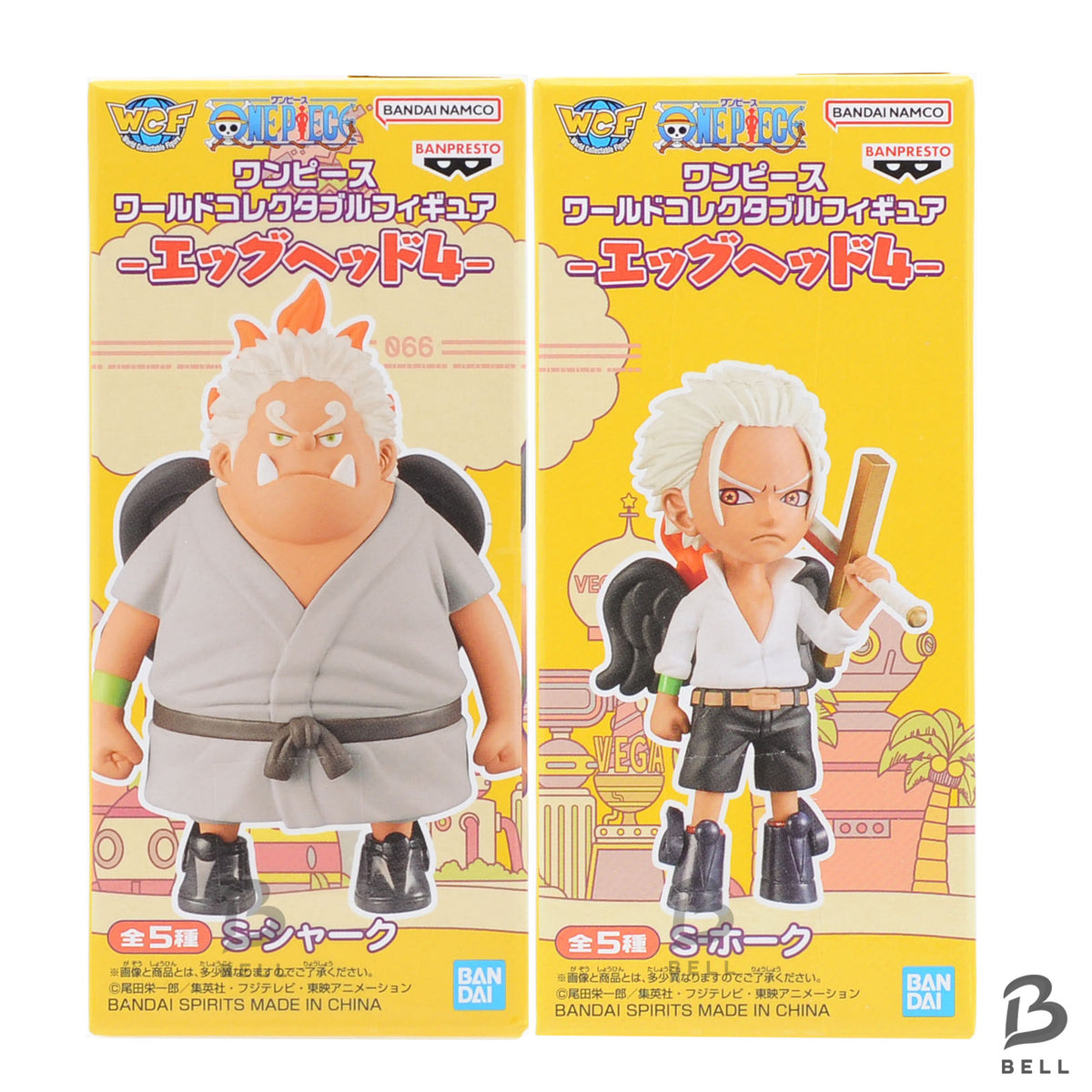 ONE PIECE WCF Egghead 2 Figure Set S-Shark S-Hawk Banpresto World Collectible