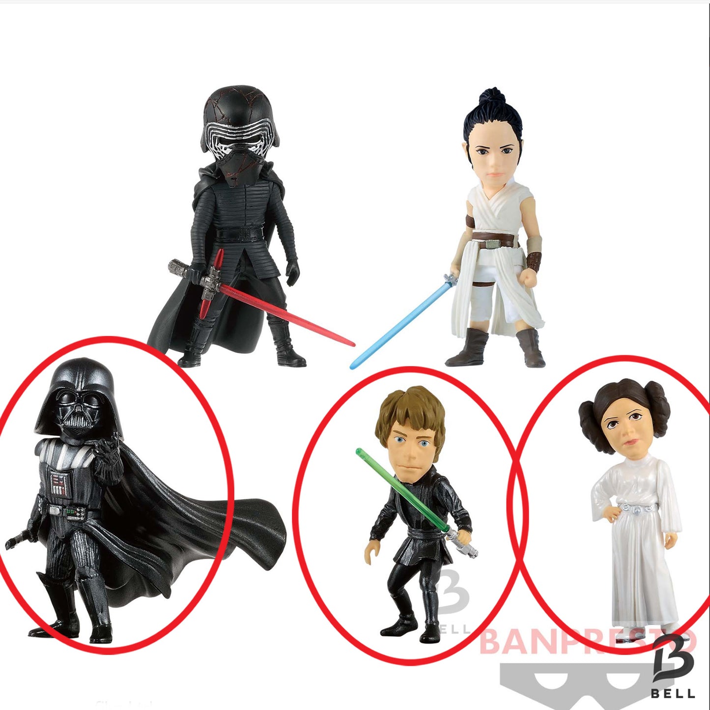 STAR WARS LEIA LUKE DARTH VADER figure Star Wars Movie WCF Premium set of 3