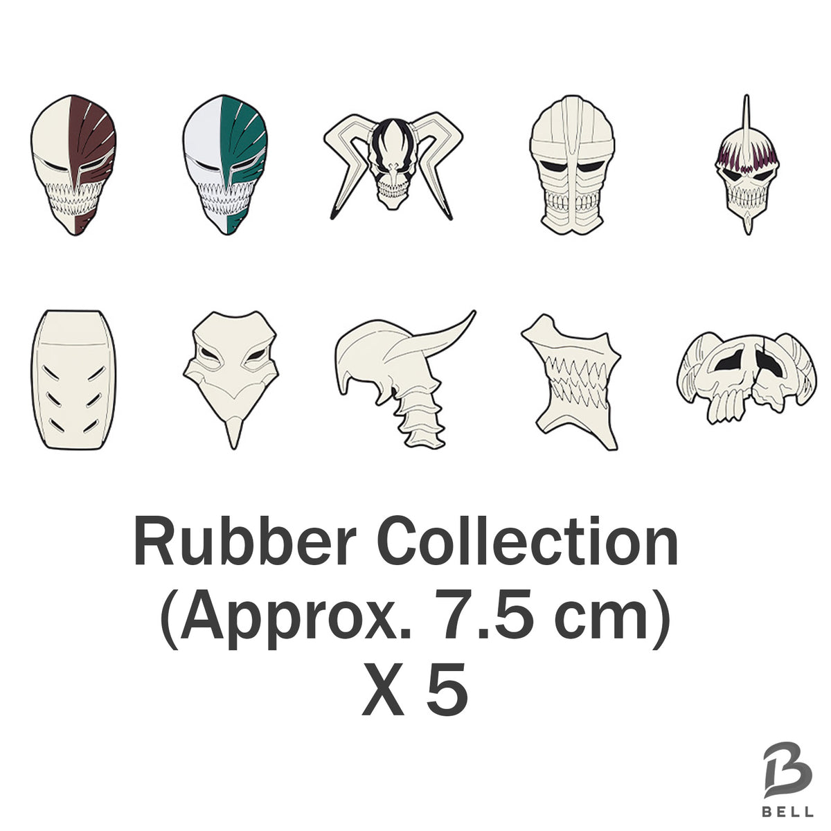 BLEACH Ichiban Kuji Prize Lot 12pcs Glass Plate Rubber Collection Metal Charm JP