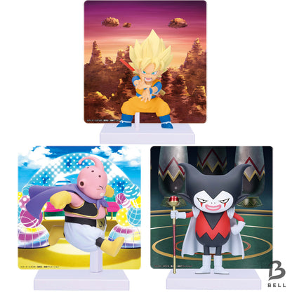 Dragon Ball DAIMA Mini Figure Set of 3 Goku Fat Buu Gomah With Panel Banpresto