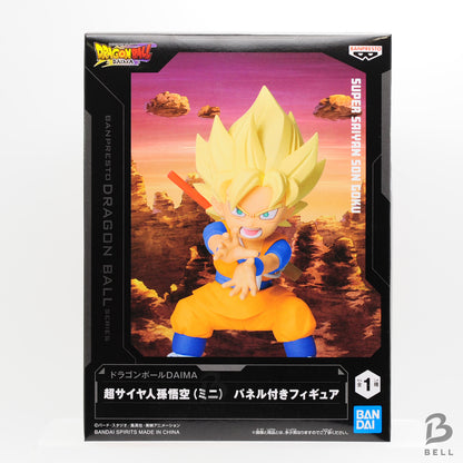 Dragon Ball DAIMA Mini Figure Set of 3 Goku Fat Buu Gomah With Panel Banpresto