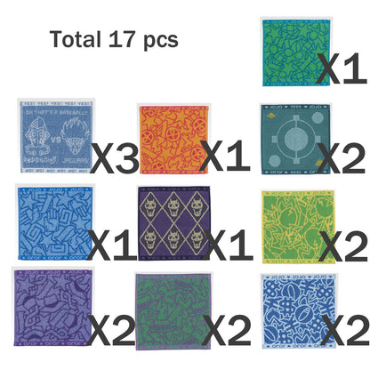JoJo's Bizarre Adventure Ichiban Kuji Towel Magnet Puzzle Cube Lot 21pcs Bandai