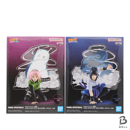 Naruto Shippuden Sasuke & Sakura Panel Spectacle Anime Figure Banpresto Set of 2